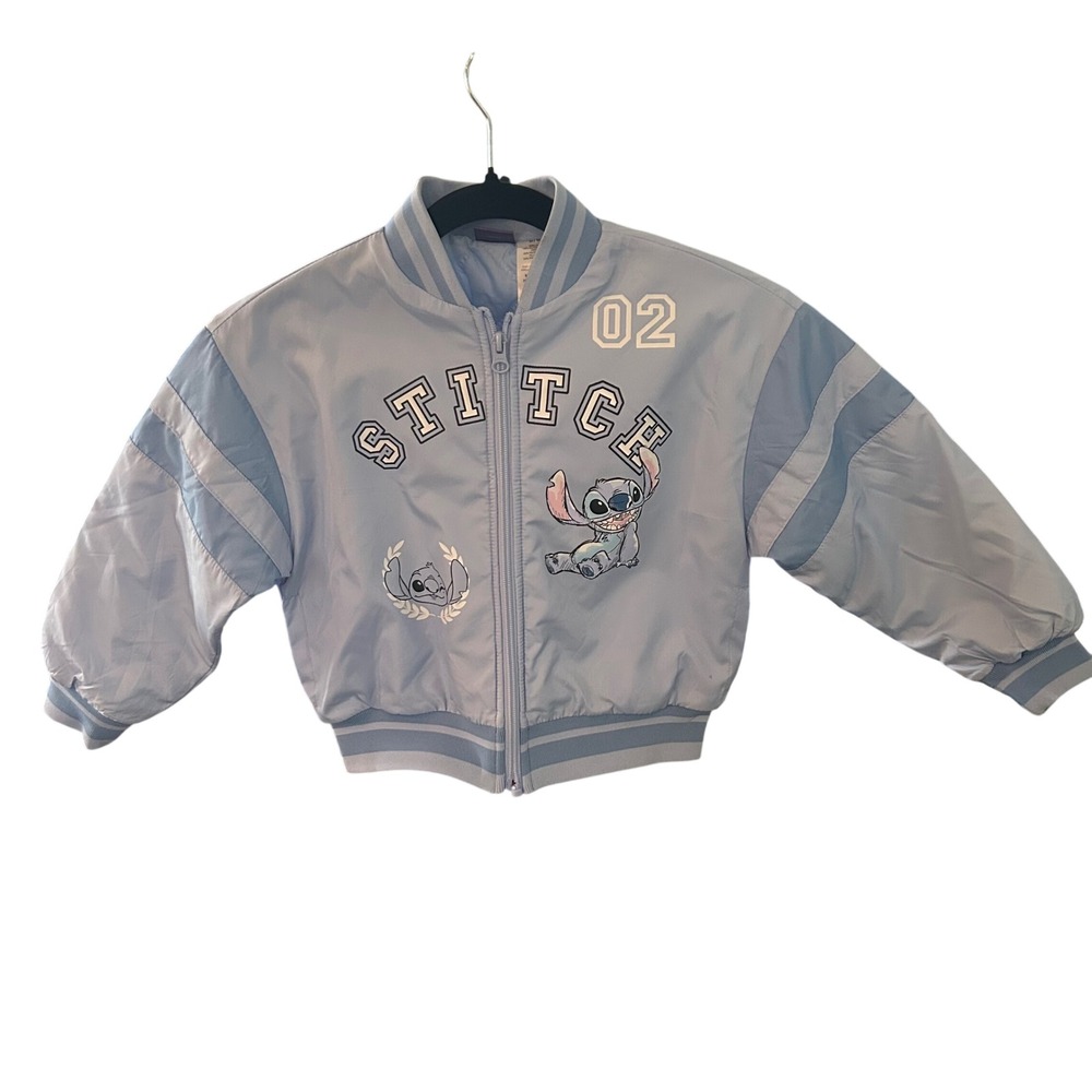 Disney Stitch Bomber Jacket‎ Ohana Graphic Full Zip Bluey